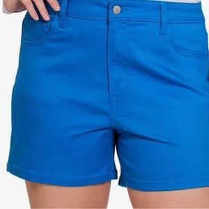 Zenana Vibrant Blue High Waist Women's Shorts